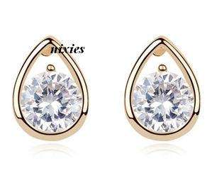 SPARKLING WHITE SWAROVSKI DIAMOND STUDS