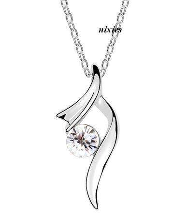 SWAROVSKI DIAMOND FREE STYLE PENDANT  on chain
