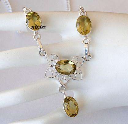 AWESOME CITRINE SILVER NECKLACE