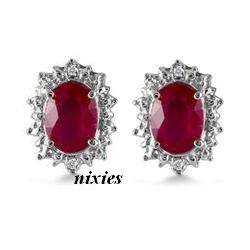 **IN STOCK**MOST GORGEOUS RUBY 925 STERLING SILVER EARRINGS
