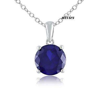 SMASHING 1.40CT REAL MIDNIGHT BLUE SAPPHIRE 925 STERLING SILVER PENDANT