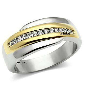 ELEGANT STAINLESS STEEL GENTS RING - SIZE 10(U)