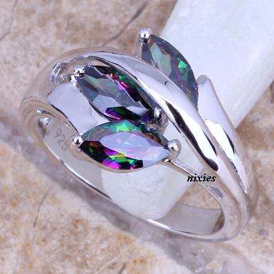 LOVELY MYSTIC TOPAZ DRESS RING - SIZE 8(Q)
