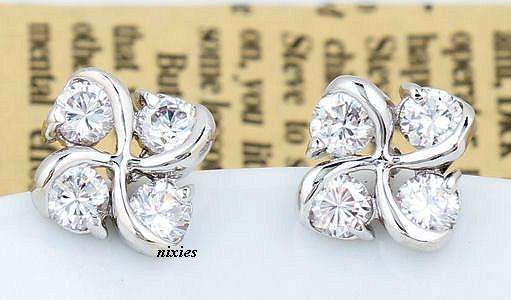 CHARMING DIAMOND CZ EARRING STUDS