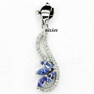 GORGEOUS REAL TANZANITE 925 STERLING SILVER PENDANT