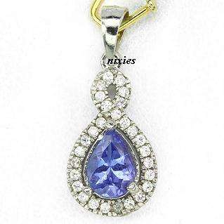 AWESOME REAL TANZANITE 925 STERLING SILVER PENDANT