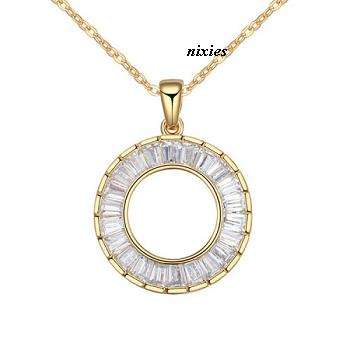 BEAUTIFUL  SWAROVSKI DIAMOND CIRCLE NECKLACE