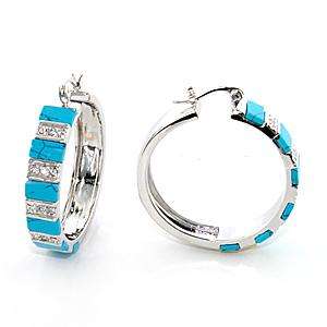 STUNNING TURQUOISE & SAPPHIRE EARRINGS