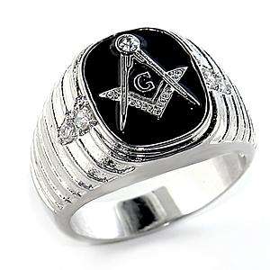 EXTREMELY ELEGANT MASONIC RING - SIZE 9