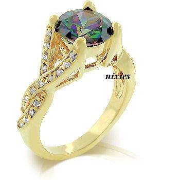 FANTASTIC LOOKING MYSTIC TOPAZ RING - SIZE 10