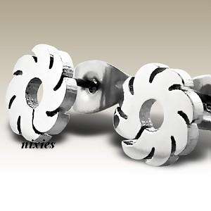 *MEN ONLY* ELEGANT STAINLESS STEEL  EAR STUDS