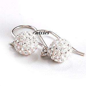 SPARKLING CLEAR WHITE SWAROVSKI EARRINGS - 925 SS