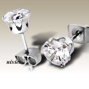 CHARMING STAINLESS STEEL CRYSTAL STUDS
