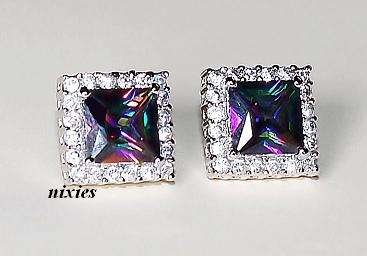 SPARKLING MYSTIC TOPAZ EARRINGS IN SOLID SILVER