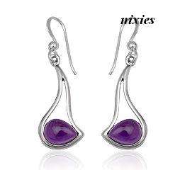 GORGEOUS REAL AMETHYSTS IN SOLID SILVER
