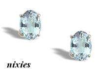 STRIKING BLUE TOPAZ STUDS IN SOLID 925 STERLING SILVER