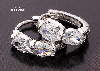 DAZZLING CLEAR WHITE DIAMANTE HUGGIES