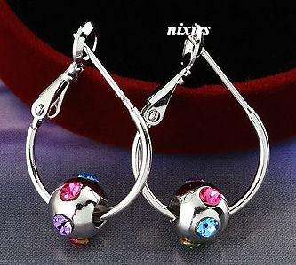 TRENDY CRYSTAL BALL EARRINGS