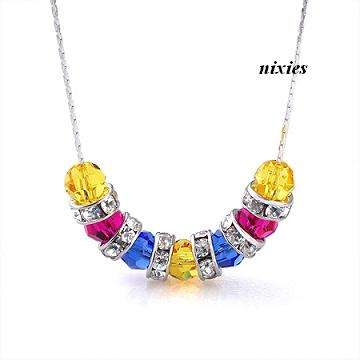 COLORFUL NECKLACE MADE WITH SWAROVSKI ELEMENTS