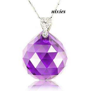 STUNNING AMETHYST SWAROVSKI PENDANT IN 925 STERLING SILVER