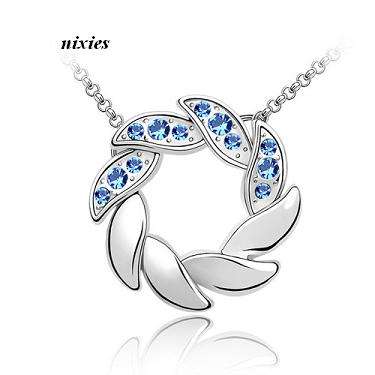 TRENDY SWAROVSKI SWIRL PENDANT on chain