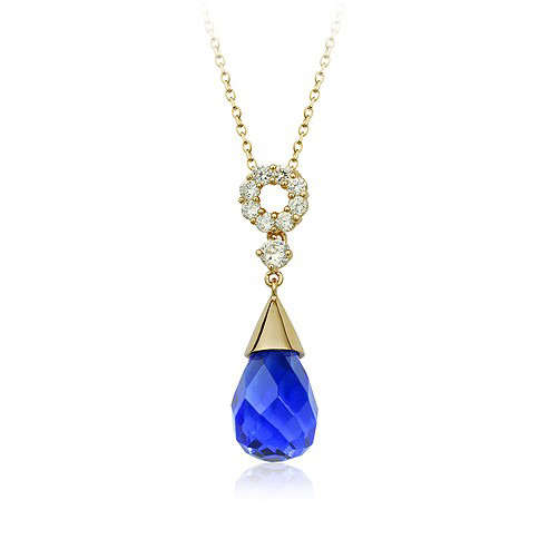 AMAZING TANZANITE SWAROVSKI CRYSTAL NECKLACE