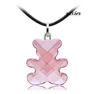 DARLING  PINK SWAROVSKI TEDDY PENDANT