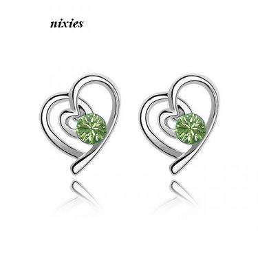 DARLING PERIDOT SWAROVSKI EARRING STUDS