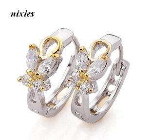 ADORABLE WHITE GOLD DIAMANTE HUGGIES