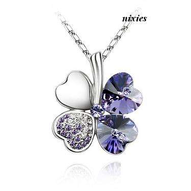 *FOR Cvj579* * DAZZLING AMETHYST SWAROVSKI NECKLACE