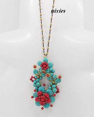 STYLISH **75CM** LONG TURQUOISE NECKLACE
