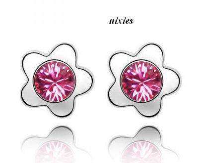 PRETTY PINK SWAROVSKI EARRING STUDS