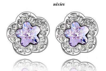 SPARKLING AMETHYST SWAROVSKI STUDS