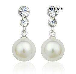 LOVELY CREAMY WHITE PEARL EARRINGS