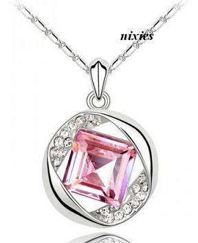 DAZZLING PINK SWAROVSKI  NECKLACE