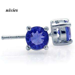 LOVELY 5MM TANZANITE CZ ROUNDS IN SOLID 925 STERLING SILVER