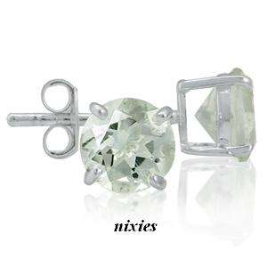 1.6ct NATURAL GREEN AMETHYST ROUNDS IN SOLID 925 STERLING SILVER