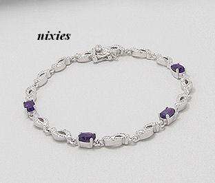 ELEGANT AMETHYST & DIAMOND BRACELET