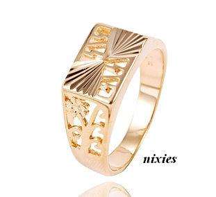 FASHIONABLE GENTS DRESS RING   - SIZE 9(S)