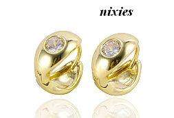 ADORABLE SMALL HUGGIES WITH DIAMOND CZ