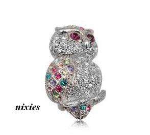 GORGEOUS SWAROVSKI *OWL* BROOCH