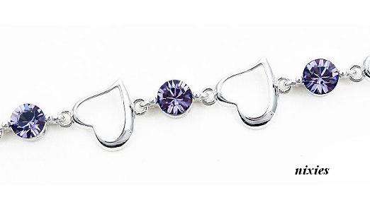 GORGEOUS AMETHYST SWAROVSKI BRACELET