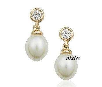 LOVELY CREAMY WHITE PEARL DROP EARRINGS