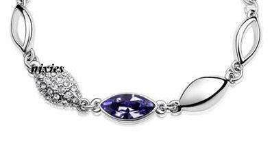 STRIKING  AMETHYST SWAROVSKI BRACELET