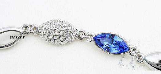 STRIKING  TANZANITE SWAROVSKI BRACELET