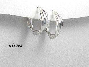 TRENDY PURE 925 STERLING SILVER SWIRL EARRINGS