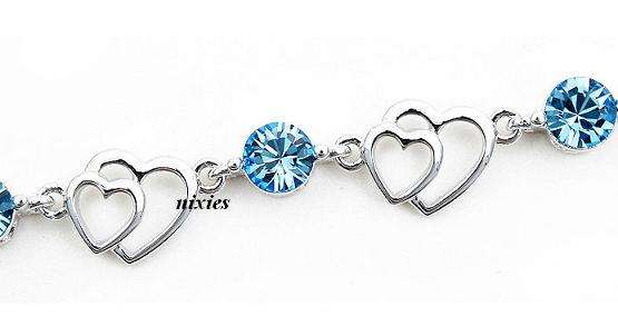 GORGEOUS BLUE TOPAZ SWAROVSKI BRACELET