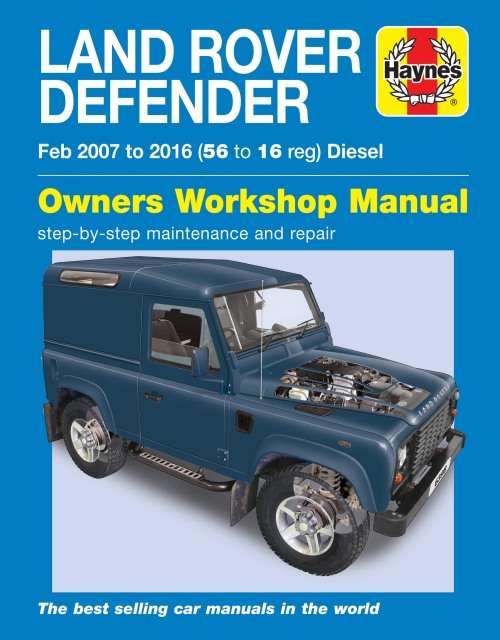 Haynes 6398 Land Rover Defender 2007-2016 diesel workshop manual