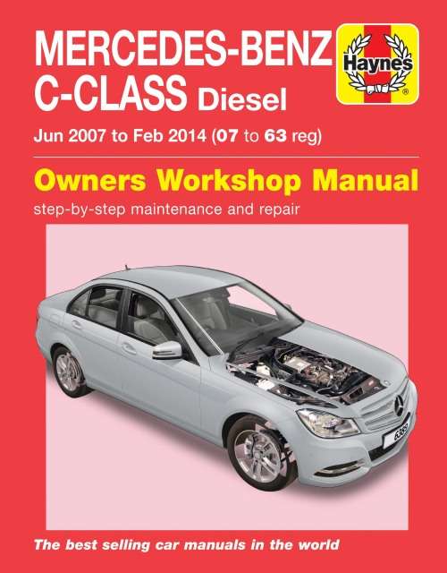 Haynes 6389 Mercedes-Benz C-Class diesel 2007-2014 Workshop repair manual