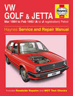 Haynes 1081 Volkswagen Golf & Jetta 2 (1984-1992) Petrol